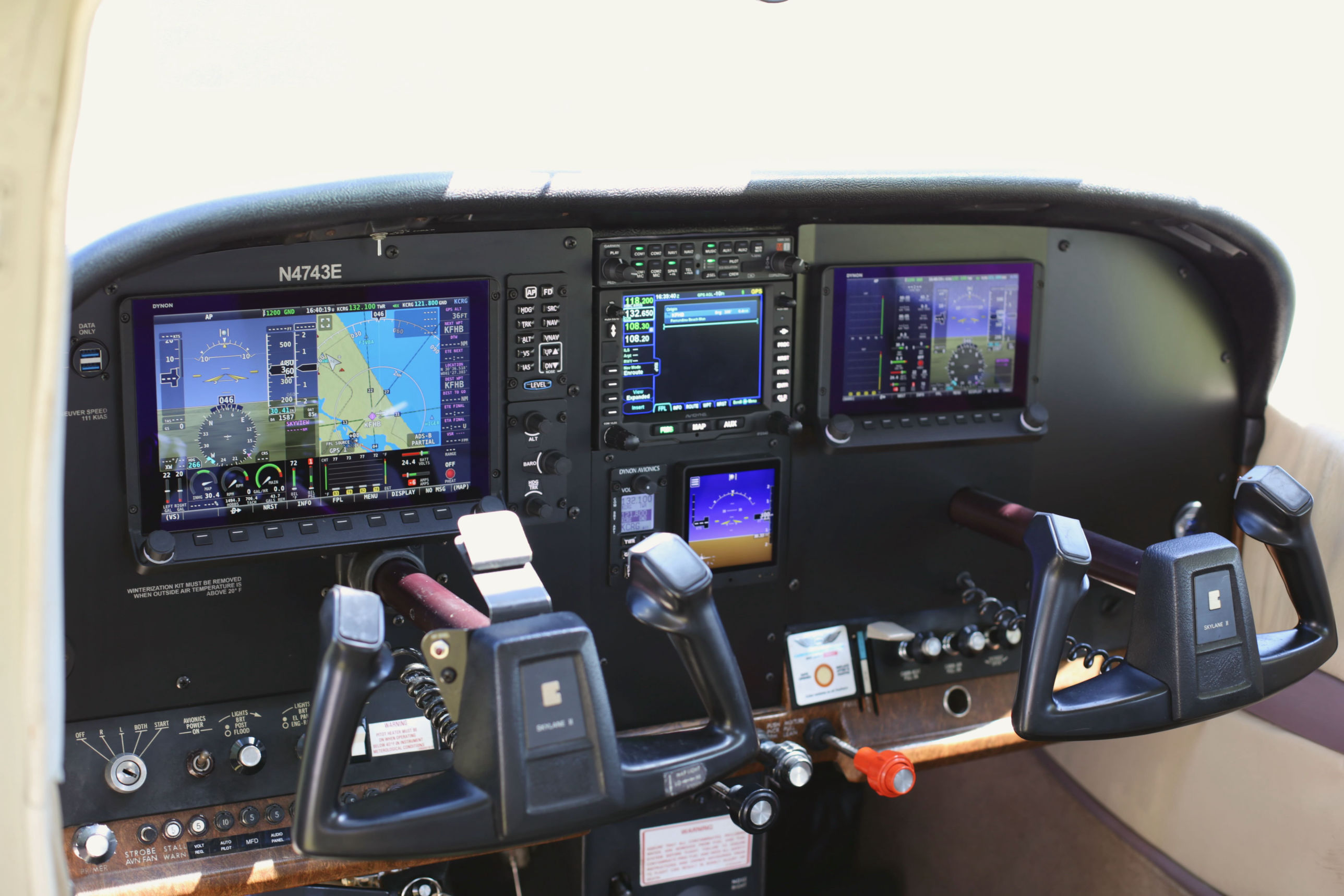 cessna 182 skylane dynon skyview hdx avionics panel upgrade
