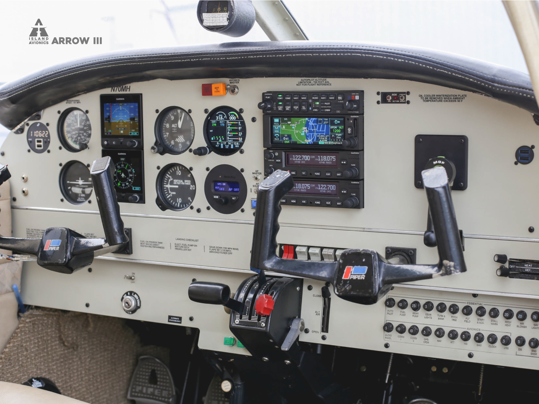 piper pa 28 dual g5 garmin panel upgrade