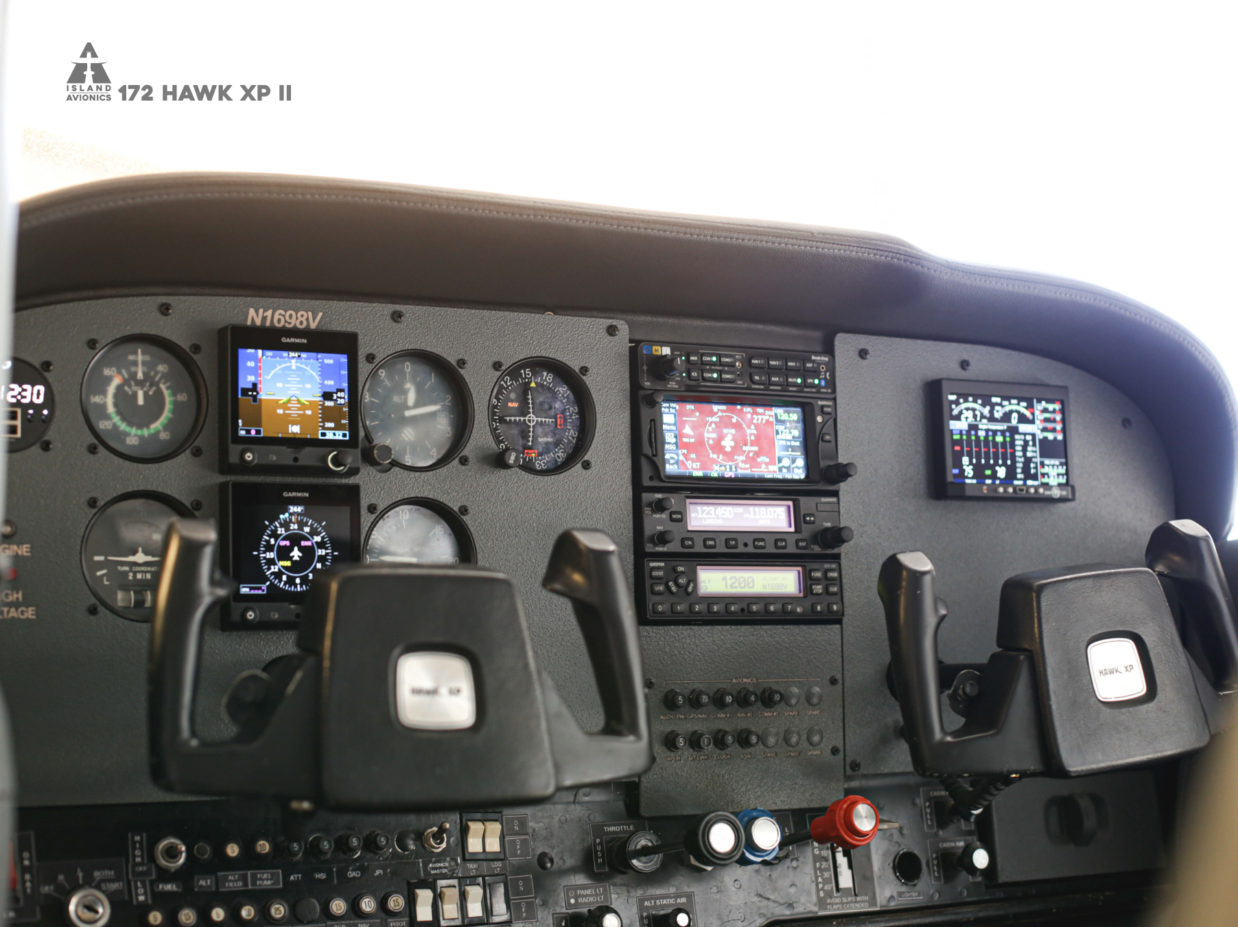 cessna 172xp hawk dual g5 gtn 650 panel upgrade
